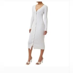 NWOT LITA by Ciara Rib White Sweater Dress